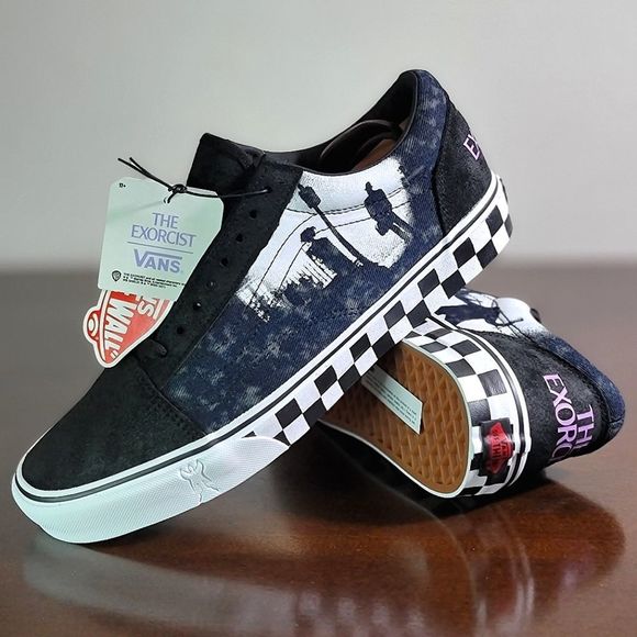 Vans Other - Vans X The Exorcist Old Skool House Of Terror Size 10.5 Black Suede Checkered